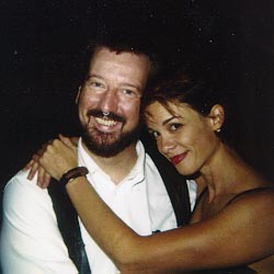Chase Masterson with TrekTrak Director Eric L. Watts, 1997