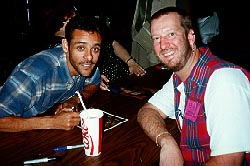 Eric with Siddig el-Fadil (Dr. Julian Bashir), May 1995